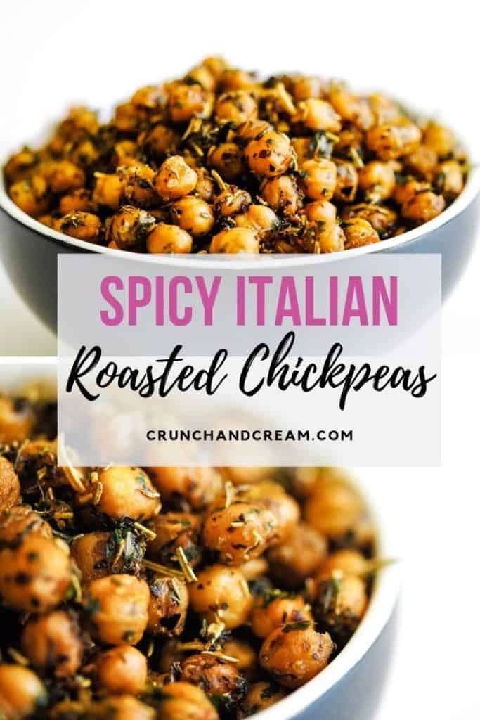 These crispy roasted chickpeas are a perfect snack for 2. Seasoned with a generous amount of Italian herbs and chilli flakes, they're flavourful and lightly spicy. Plus, they require minimal oil or hands-on time - super easy!