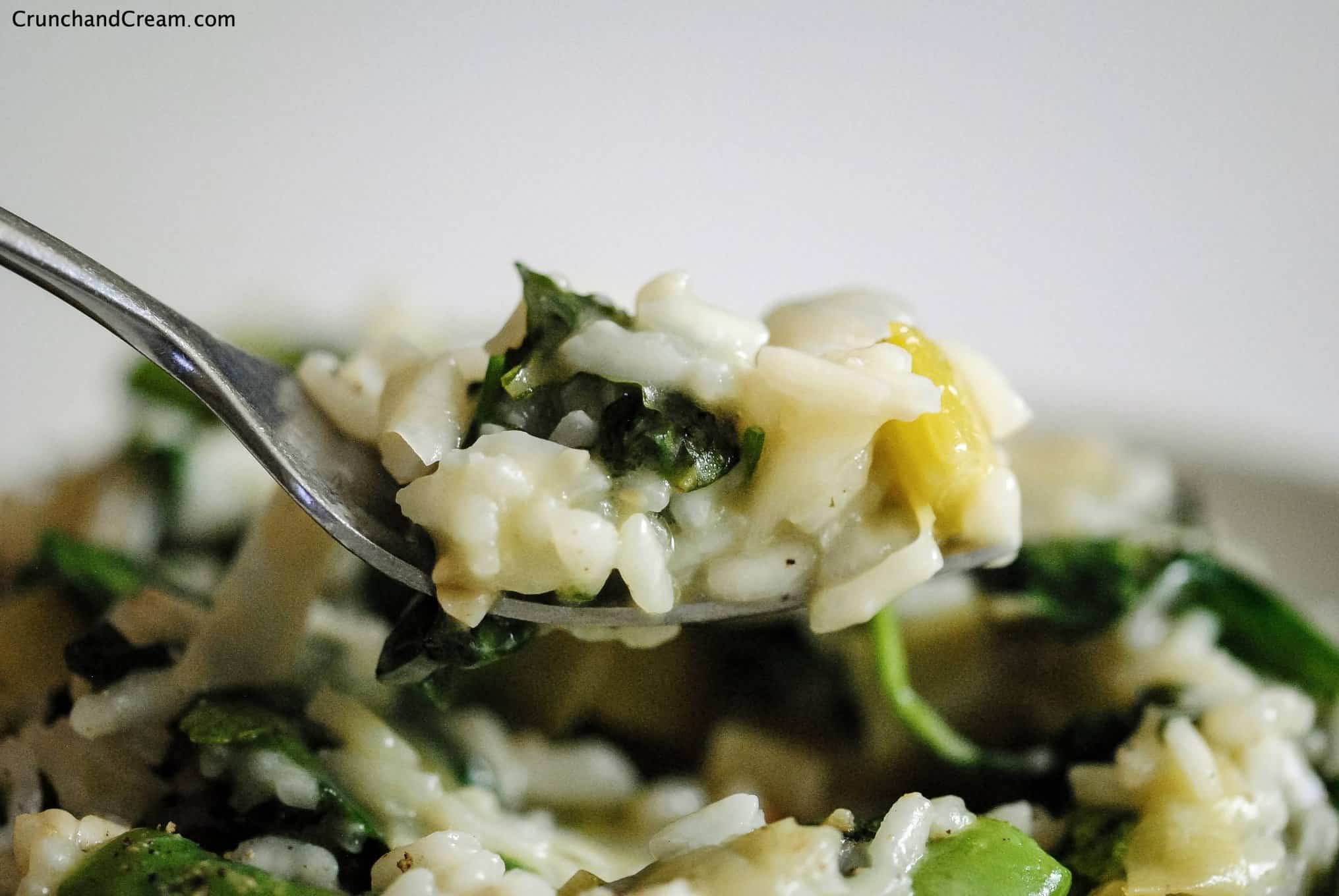 Green Vegetable Risotto Crunch & Cream