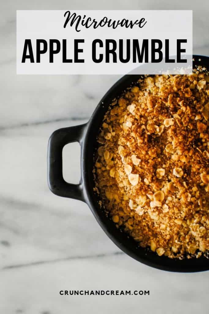 microwave apple crumble for one