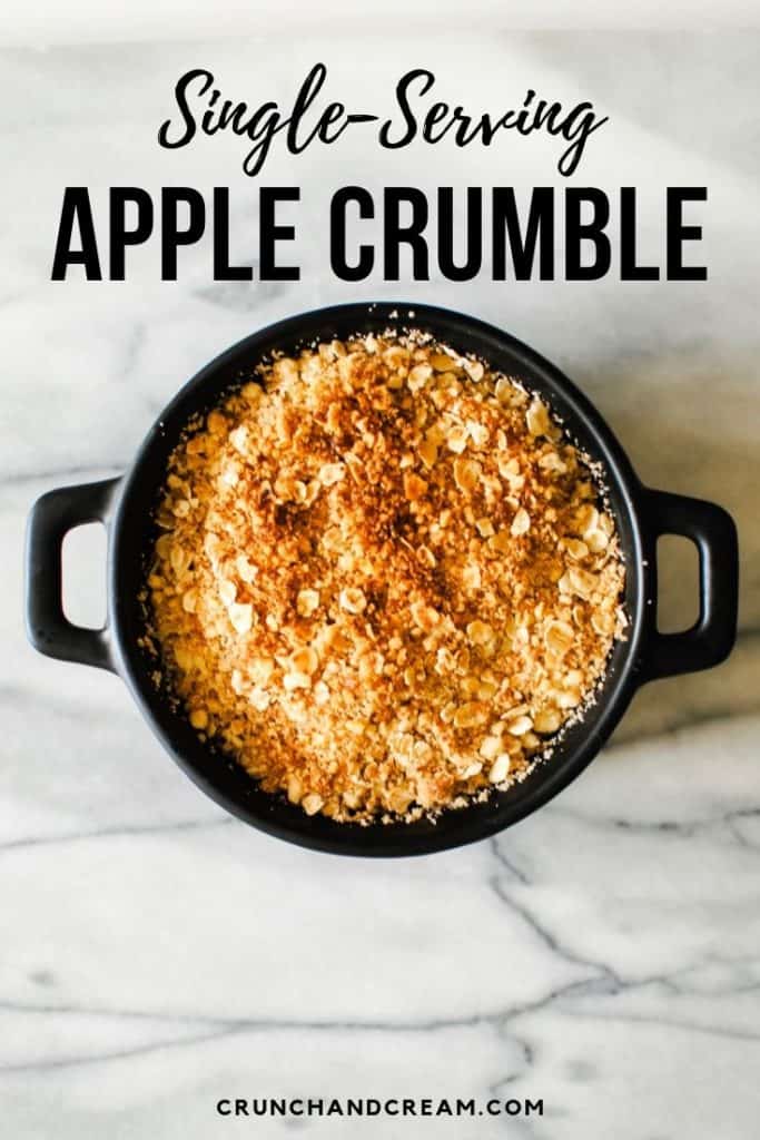 microwave apple crumble for one