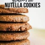 These easy nutella cookies are a 4-ingredient wonder! They're quick, easy and gluten-free! Lightly nutty, rich, chocolatey and gooey - they're perfect!