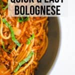 easy bolognese pin image