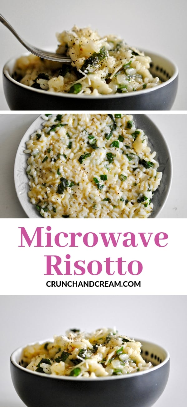 Microwave Risotto with Fresh Herbs for One - Crunch & Cream