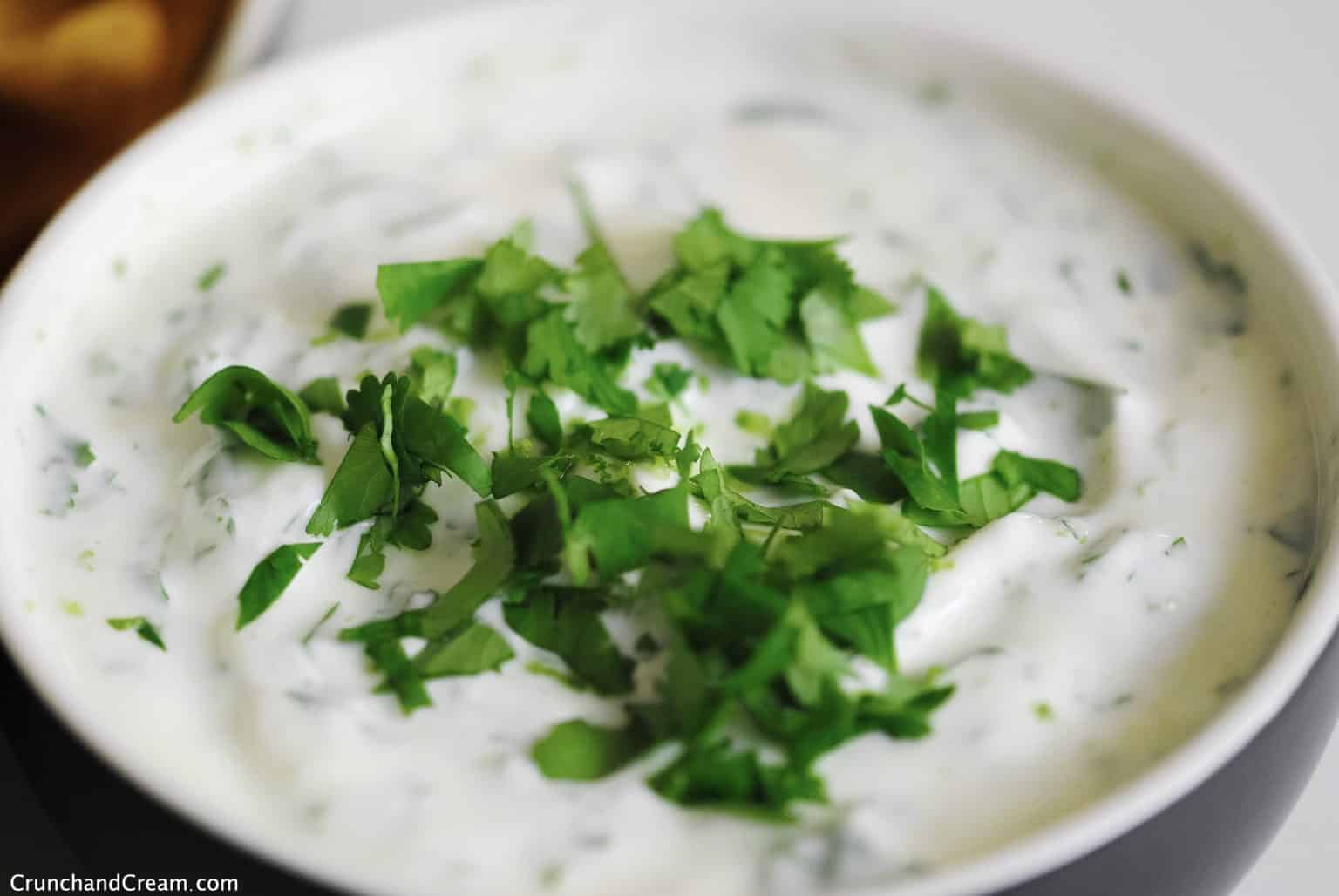 Coriander Lime Yogurt Dipping Sauce Crunch & Cream