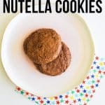 These easy nutella cookies are a 4-ingredient wonder! They're quick, easy and gluten-free! Lightly nutty, rich, chocolatey and gooey - they're perfect!